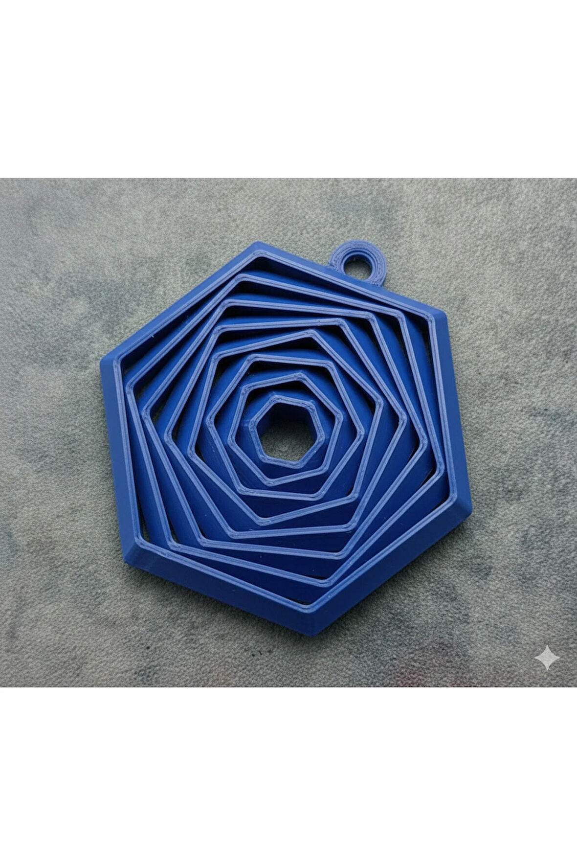 Heksagonik Yankı Geometrik Anahtarlık (2 ADET) - 3D Baskı Sanatı, Şık ve Dayanıklı (PLA Malzeme)