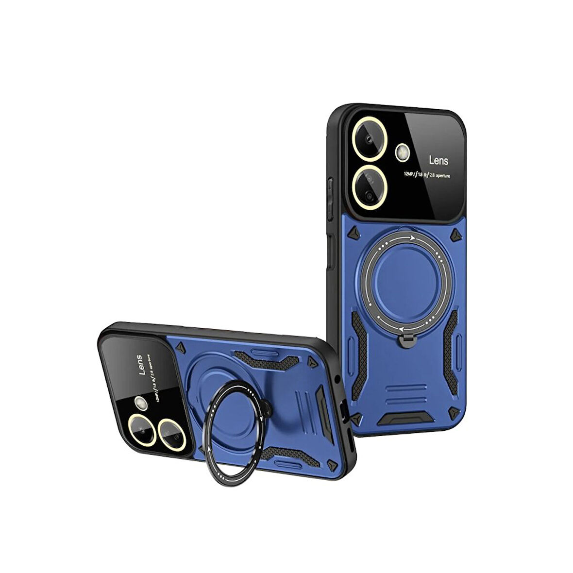 Xiaomi Poco C65 - Redmi 13c Kılıf Joy Lens Korumalı Standlı Şık Tasarım Kapak