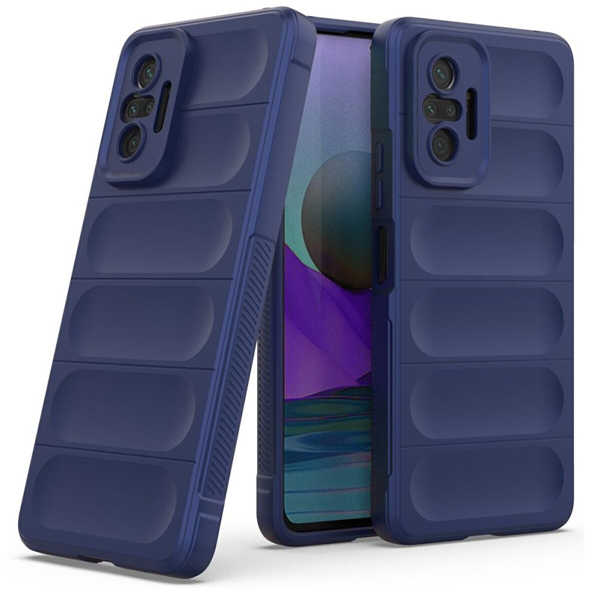 Xiaomi Redmi Note 10 Pro Kılıf Kamera Korumalı İçi Kadife Yumuşak Silikon Kapak + Ekran Koruma