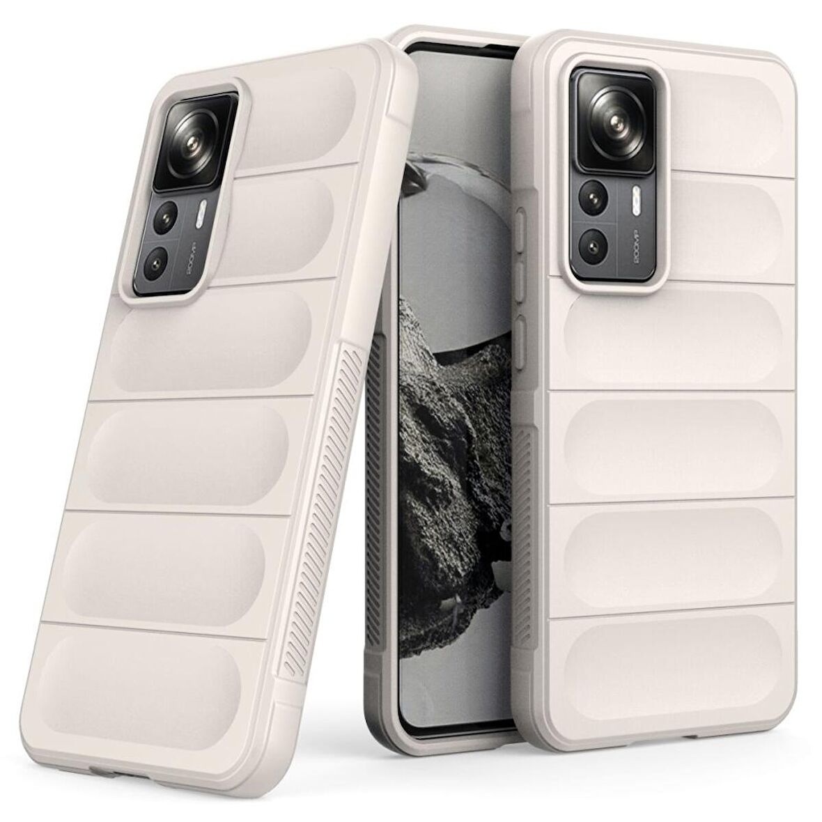 Xiaomi Mi 12T Pro Kılıf Kamera Korumalı İçi Kadife Yumuşak Silikon Kapak + Ekran Koruma