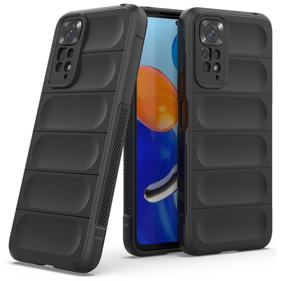 Xiaomi Redmi Note 11S Kılıf Kamera Korumalı İçi Kadife Yumuşak Silikon Kapak + Ekran Koruma