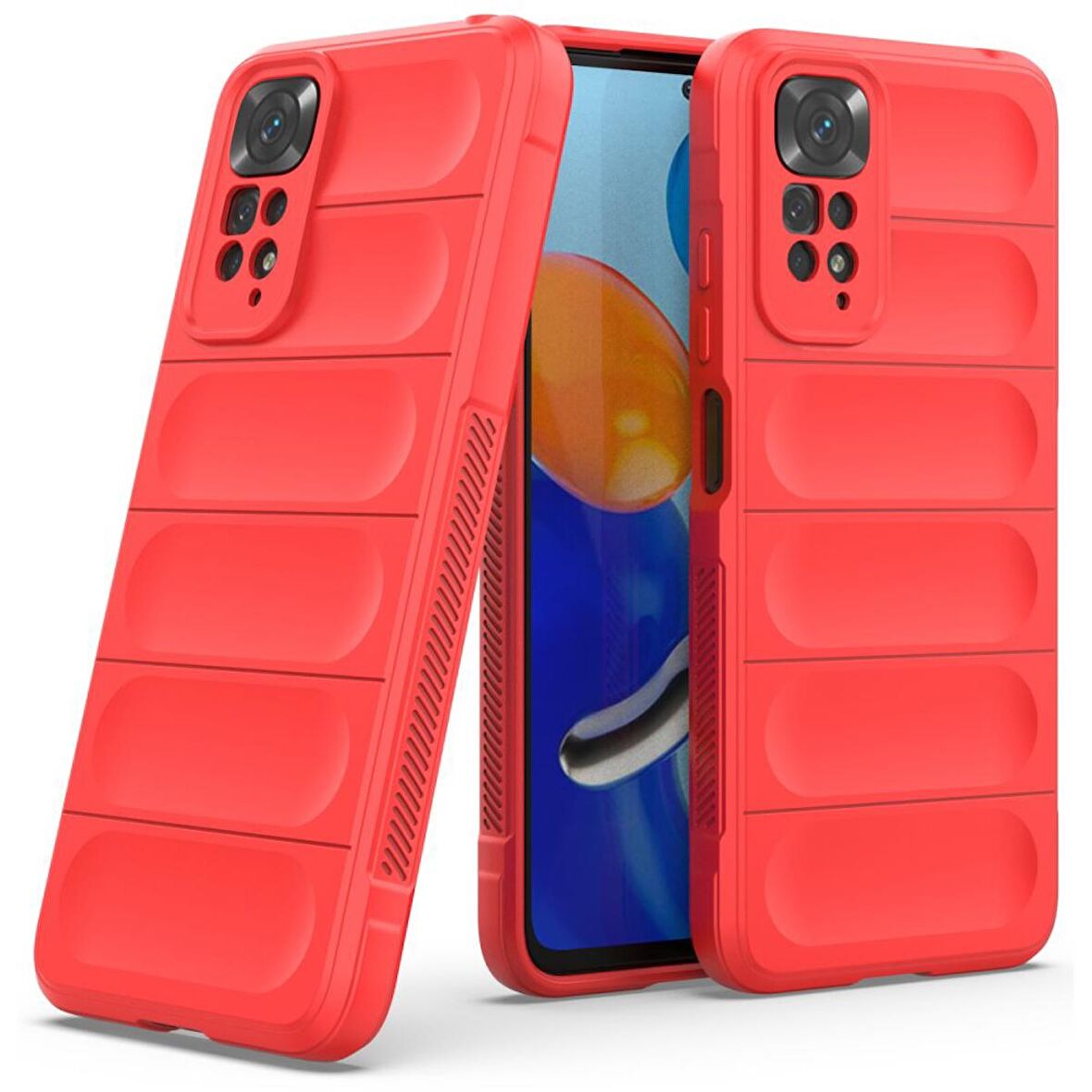 Xiaomi Redmi Note 11S Kılıf Kamera Korumalı İçi Kadife Yumuşak Silikon Kapak + Ekran Koruma