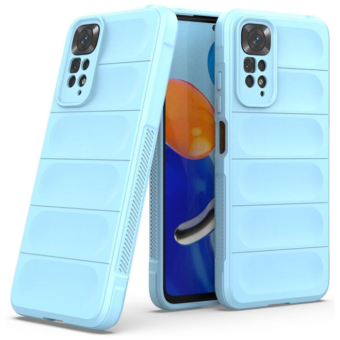 Xiaomi Redmi Note 11S Kılıf Kamera Korumalı İçi Kadife Yumuşak Silikon Kapak + Ekran Koruma