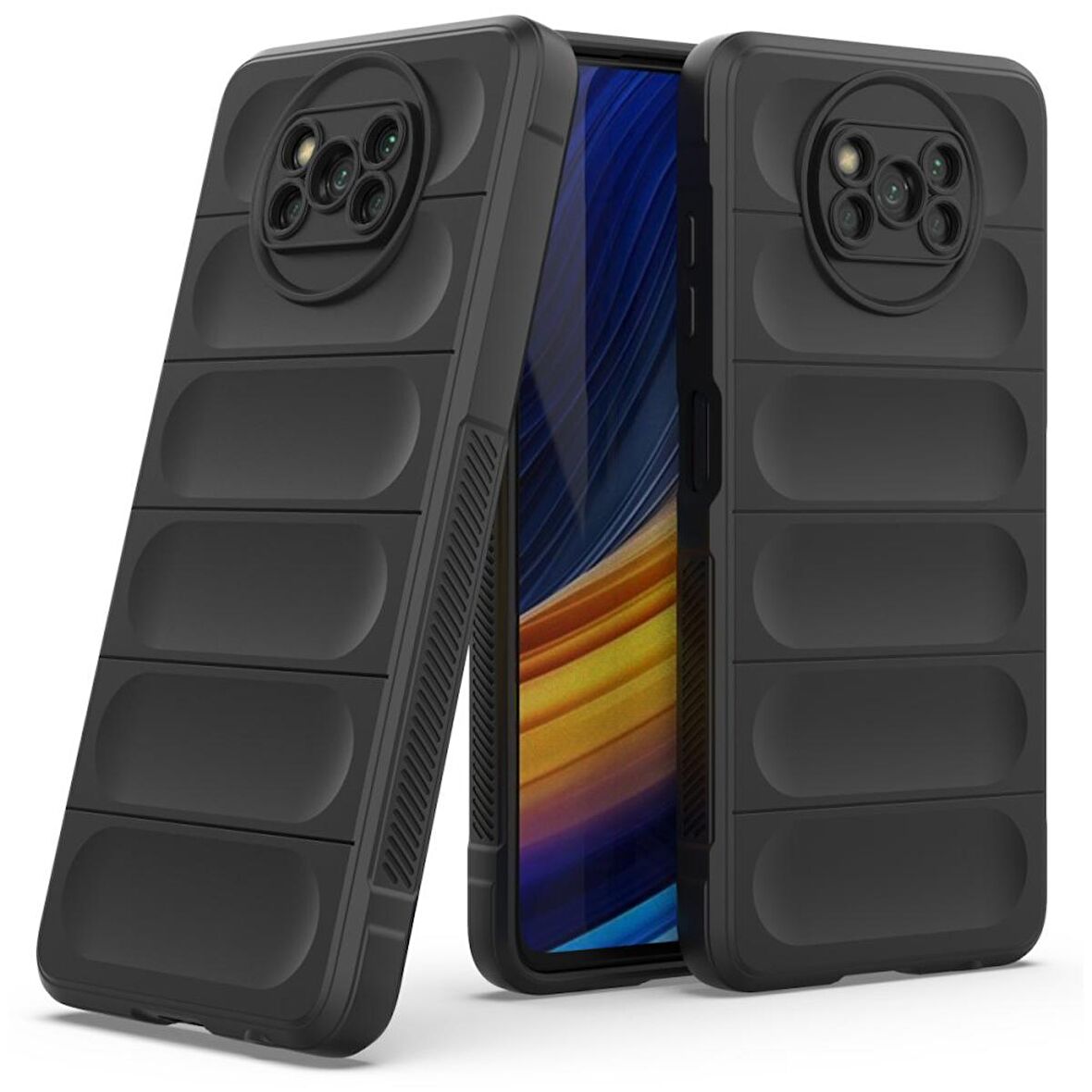 Xiaomi Pocophone X3 Pro Kılıf Kamera Korumalı İçi Kadife Yumuşak Silikon Kapak + Ekran Koruma