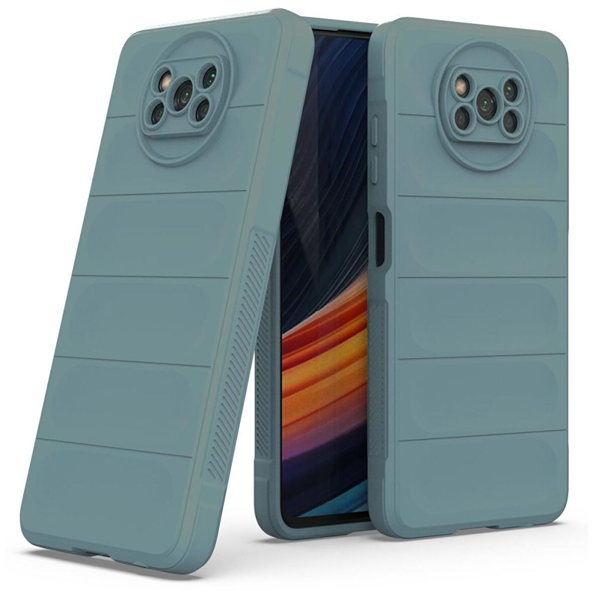Xiaomi Poco X3 Pro Kılıf Kamera Korumalı İçi Kadife Yumuşak Silikon Kapak + Ekran Koruma
