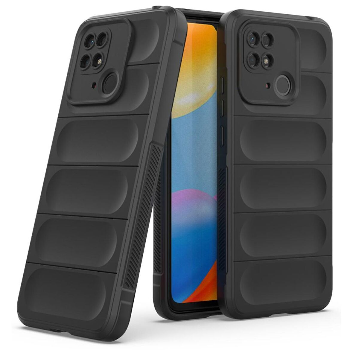 Xiaomi Poco C40 Kılıf Kamera Korumalı İçi Kadife Yumuşak Silikon Kapak + Ekran Koruma