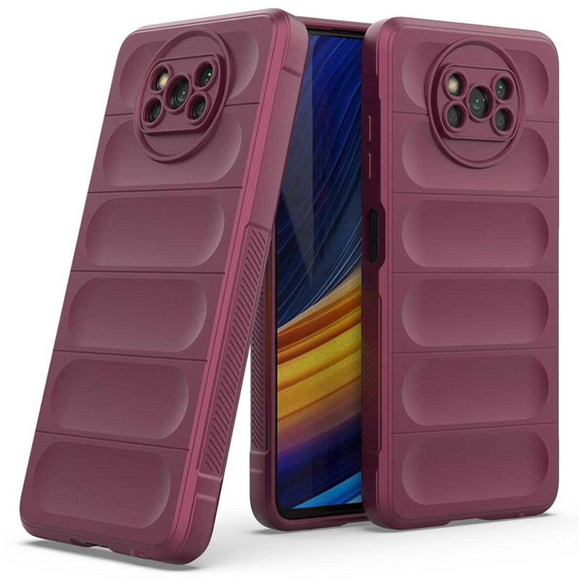 Xiaomi Pocophone X3 Kılıf Kamera Korumalı İçi Kadife Yumuşak Silikon Kapak + Ekran Koruma