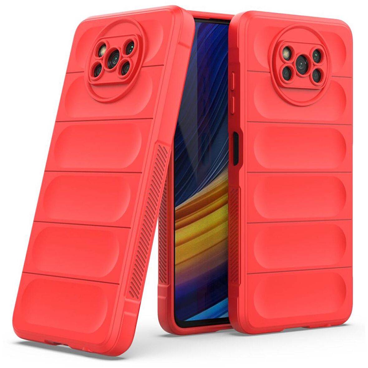 Xiaomi Pocophone X3 Kılıf Kamera Korumalı İçi Kadife Yumuşak Silikon Kapak + Ekran Koruma