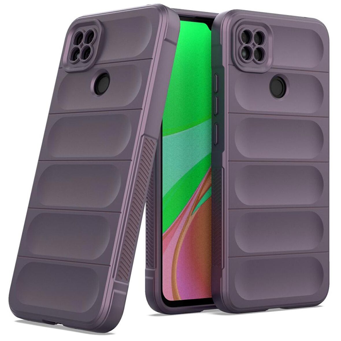 Xiaomi Redmi 9C Kılıf Kamera Korumalı İçi Kadife Yumuşak Silikon Kapak + Ekran Koruma