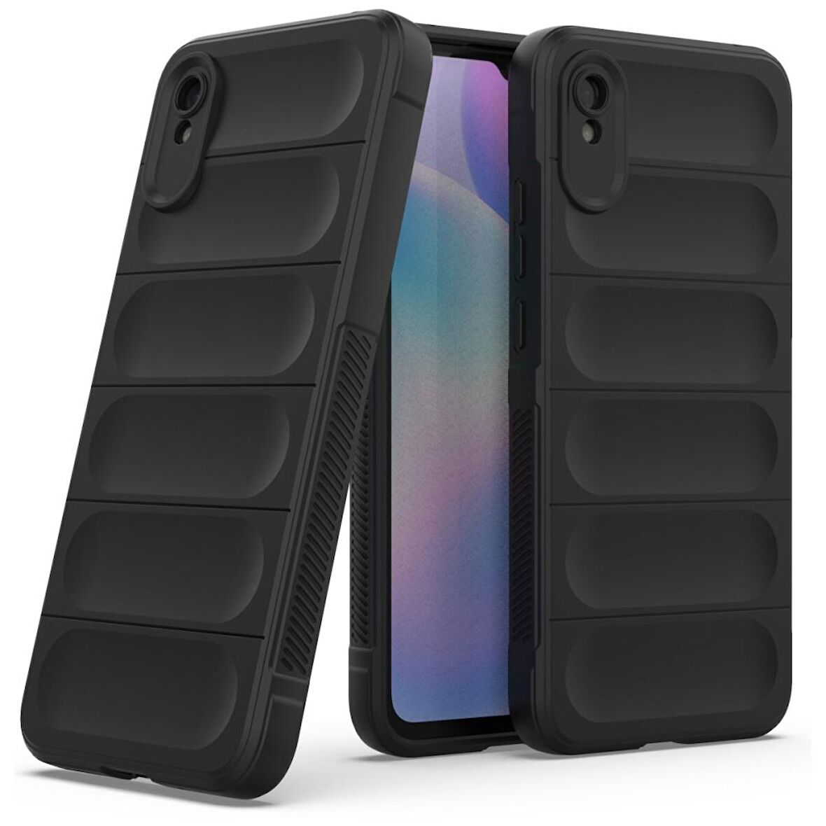 Xiaomi Redmi 9A Kılıf Kamera Korumalı İçi Kadife Yumuşak Silikon Kapak + Ekran Koruma