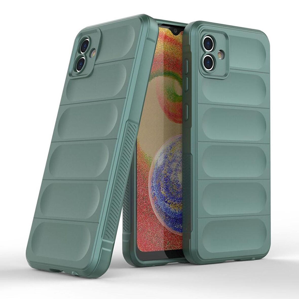 Samsung Galaxy A04 Kılıf Kamera Korumalı İçi Kadife Yumuşak Silikon Kapak + Ekran Koruma