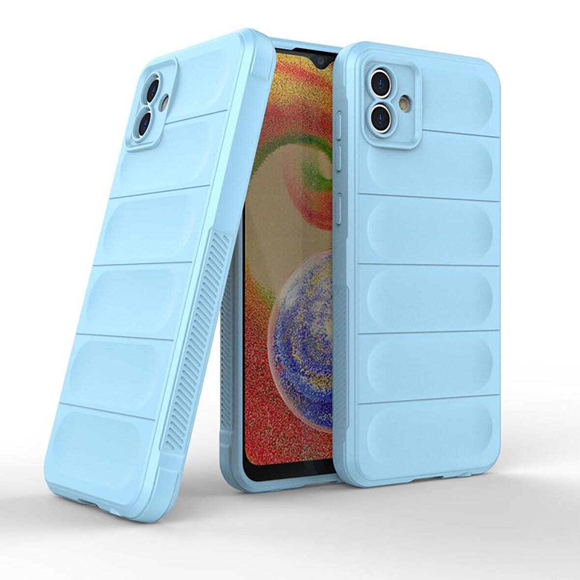 Samsung Galaxy A04 Kılıf Kamera Korumalı İçi Kadife Yumuşak Silikon Kapak + Ekran Koruma