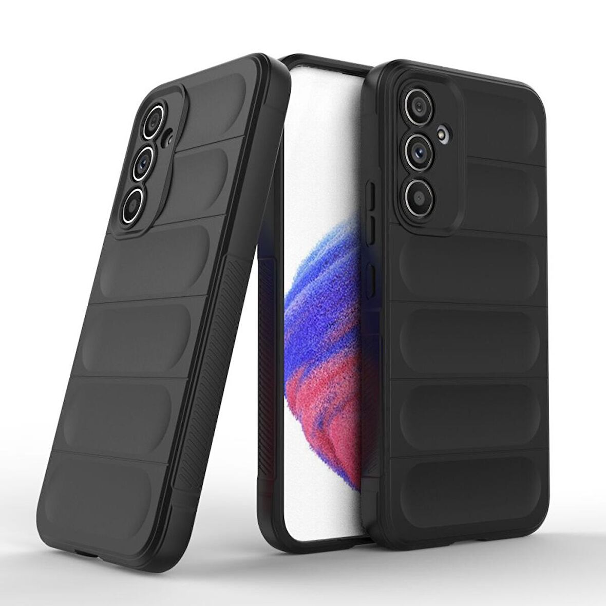 Samsung Galaxy A54 5G Kılıf Kamera Korumalı İçi Kadife Yumuşak Silikon Kapak + Ekran Koruma