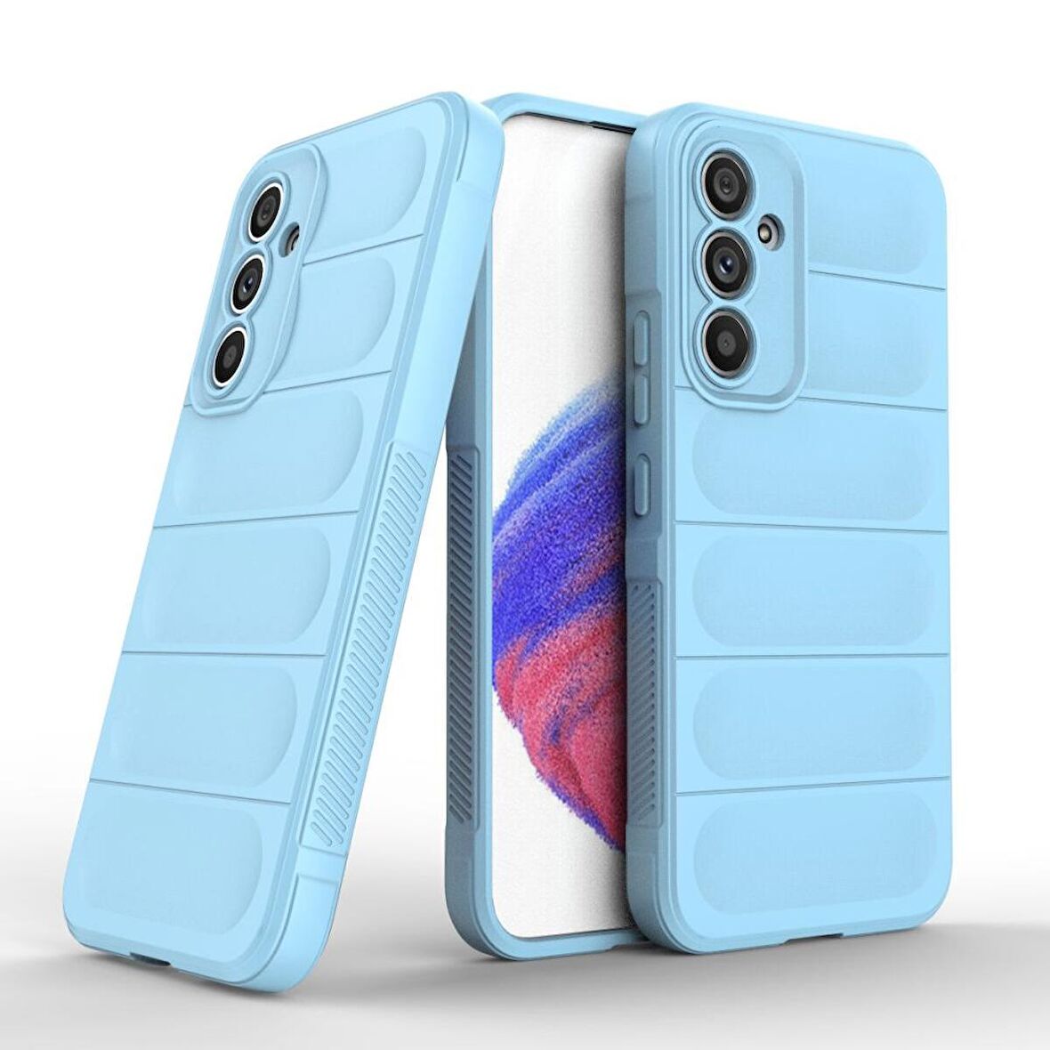 Samsung Galaxy A54 5G Kılıf Kamera Korumalı İçi Kadife Yumuşak Silikon Kapak + Ekran Koruma