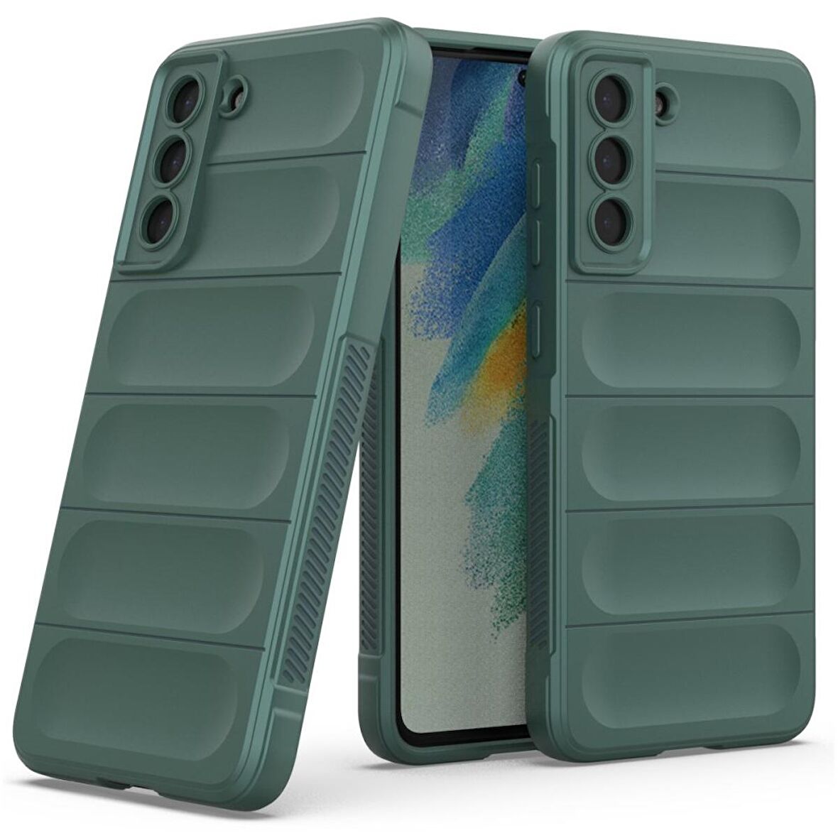 Samsung Galaxy S22 Plus Kılıf Kamera Korumalı İçi Kadife Yumuşak Silikon Kapak + Ekran Koruma