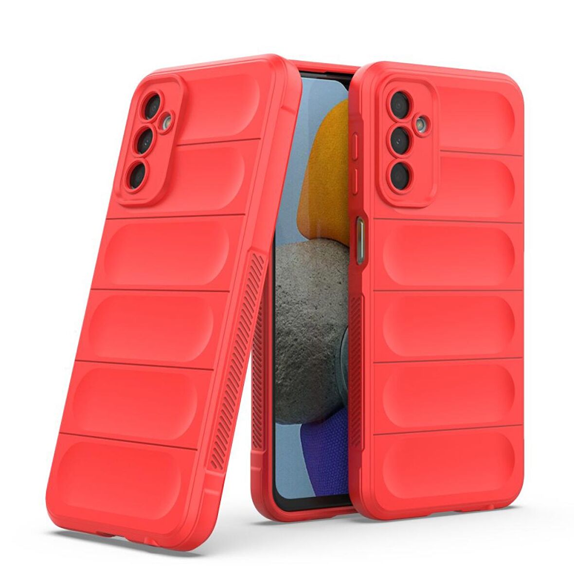 Samsung Galaxy M23 Kılıf Kamera Korumalı İçi Kadife Yumuşak Silikon Kapak + Ekran Koruma