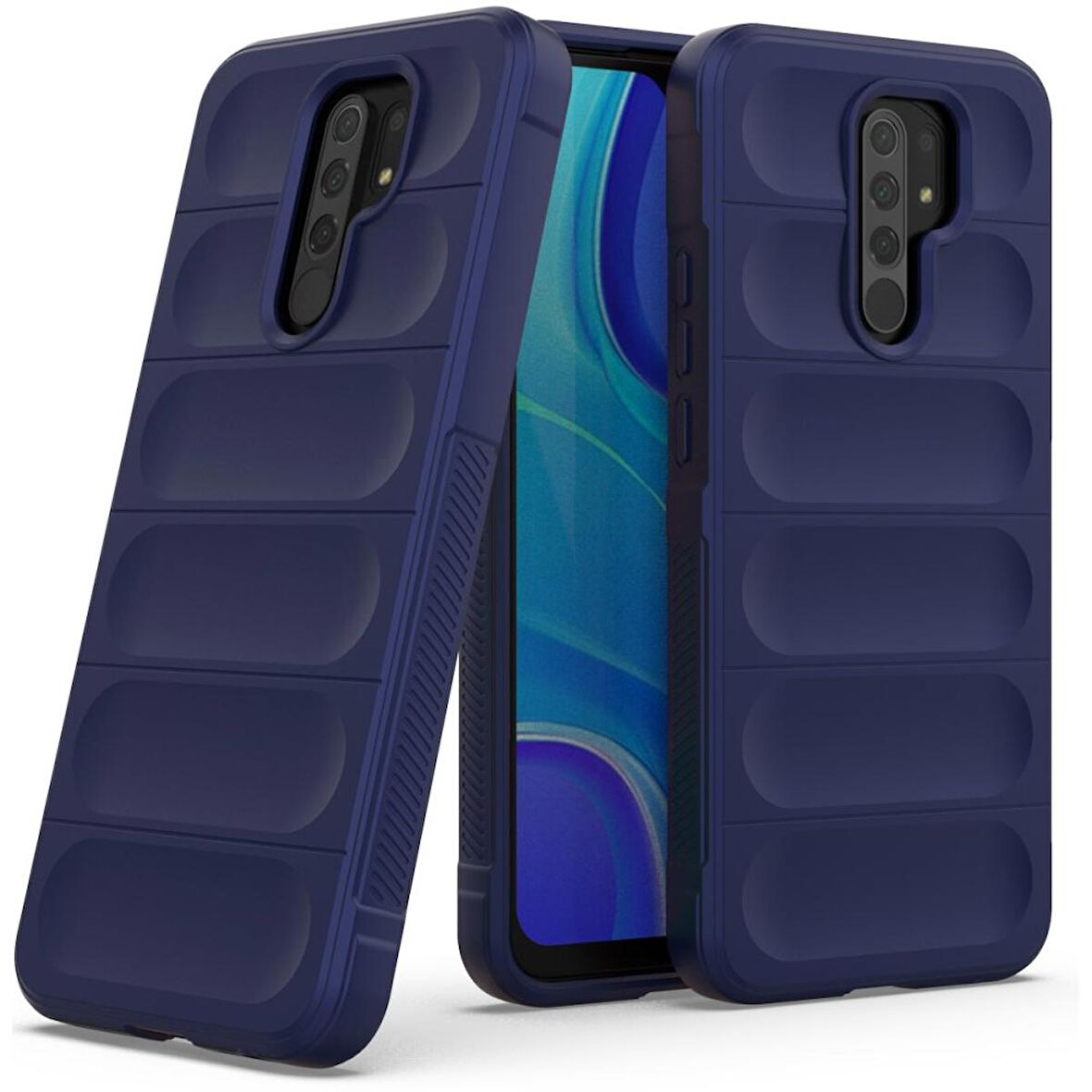 Xiaomi Redmi 9 Kılıf Kamera Korumalı İçi Kadife Yumuşak Silikon Kapak + Ekran Koruma