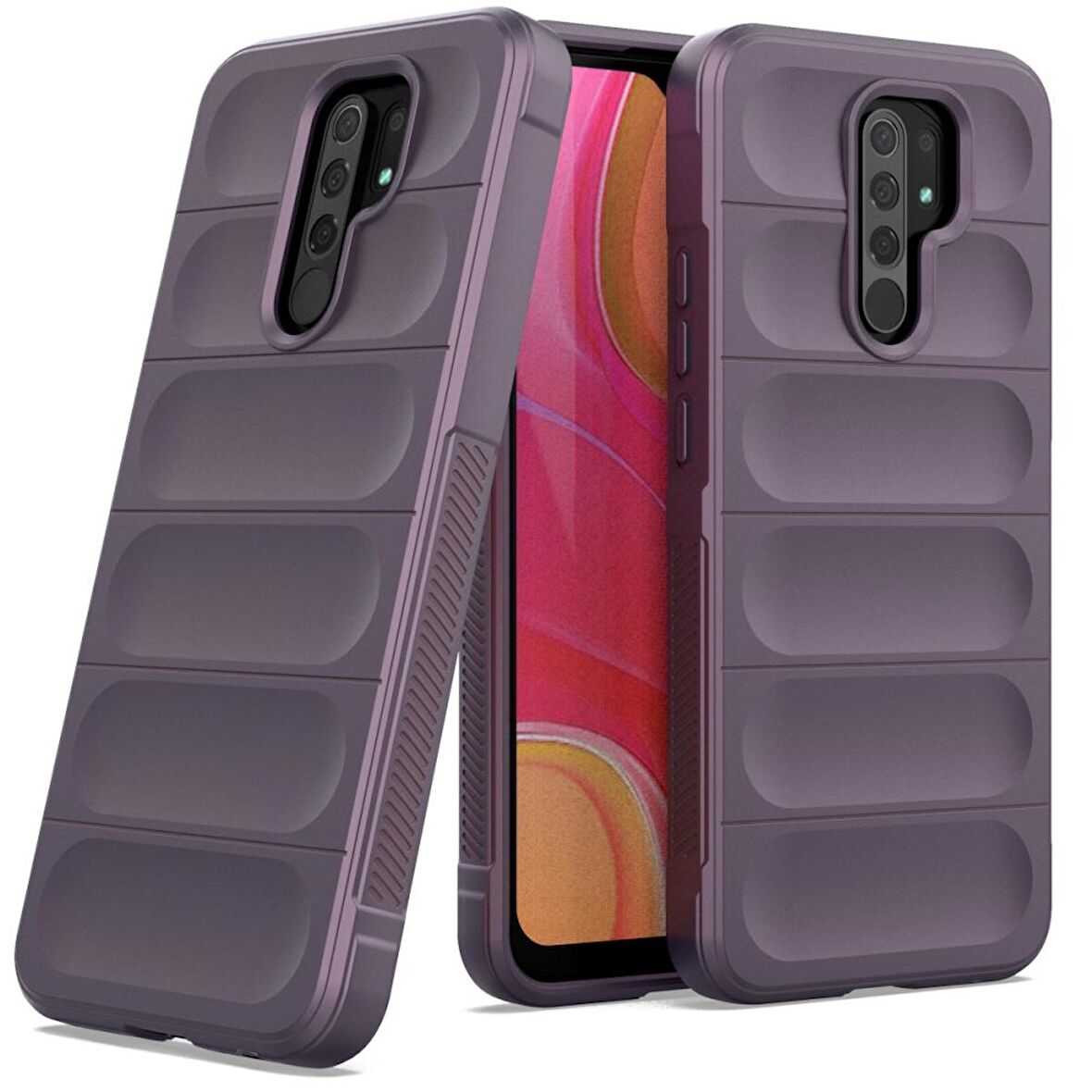 Xiaomi Redmi 9 Kılıf Kamera Korumalı İçi Kadife Yumuşak Silikon Kapak + Ekran Koruma