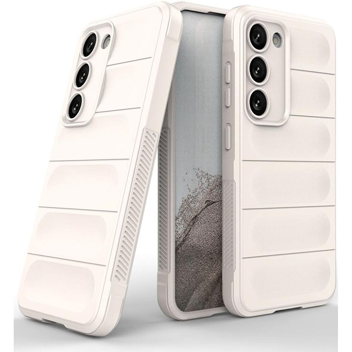 Samsung Galaxy S23 Plus Kılıf Kamera Korumalı İçi Kadife Yumuşak Silikon Kapak + Ekran Koruma