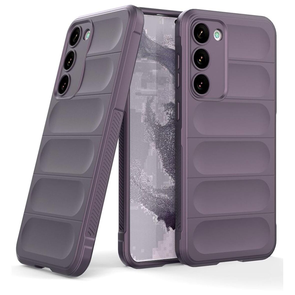 Samsung Galaxy S23 Plus Kılıf Kamera Korumalı İçi Kadife Yumuşak Silikon Kapak + Ekran Koruma