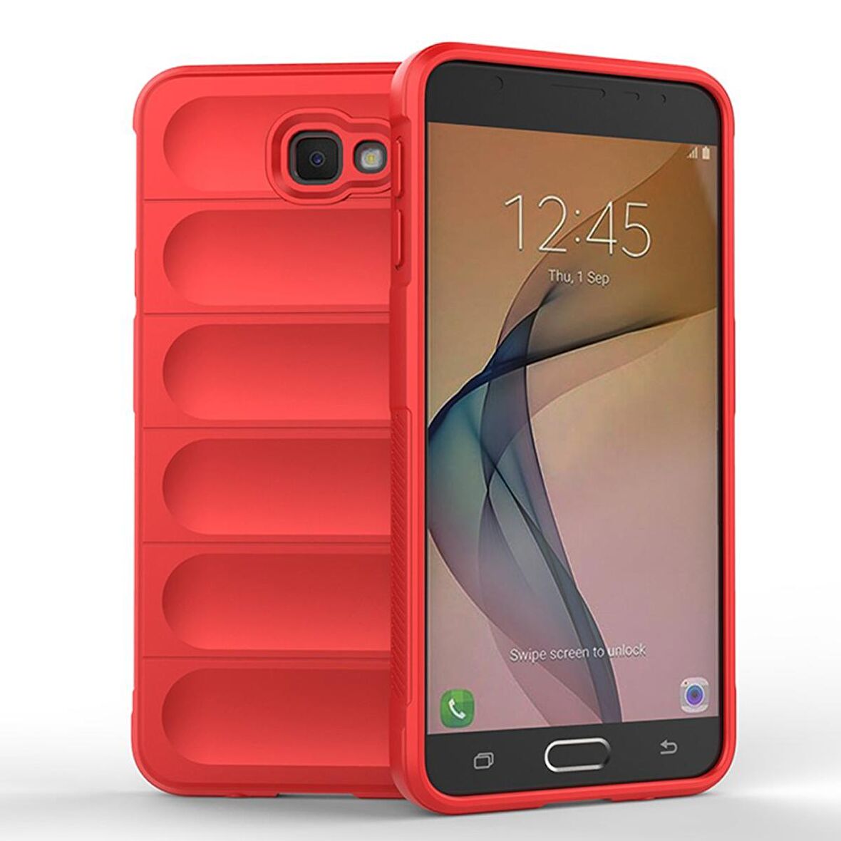 Samsung Galaxy J7 Prime Kılıf Kamera Korumalı İçi Kadife Yumuşak Silikon Kapak + Ekran Koruma