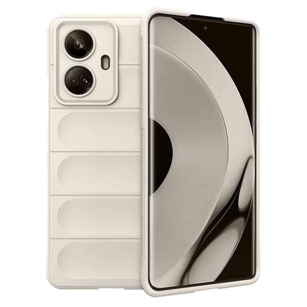 Realme C55 Kılıf Kamera Korumalı İçi Kadife Yumuşak Silikon Kapak + Ekran Koruma