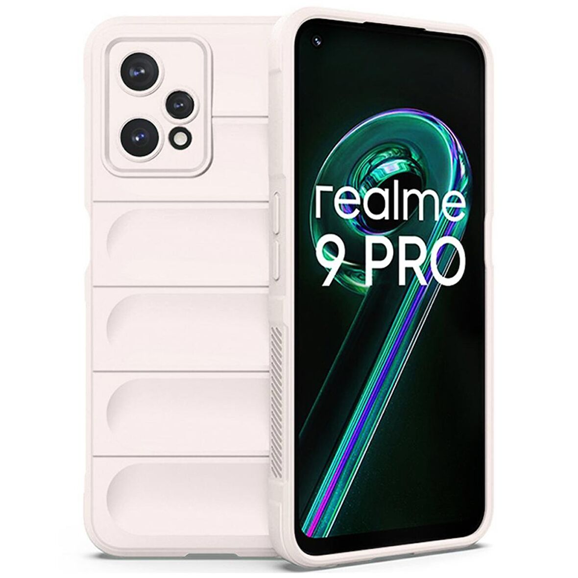 Realme 9 Pro 5G Kılıf Kamera Korumalı İçi Kadife Yumuşak Silikon Kapak + Ekran Koruma