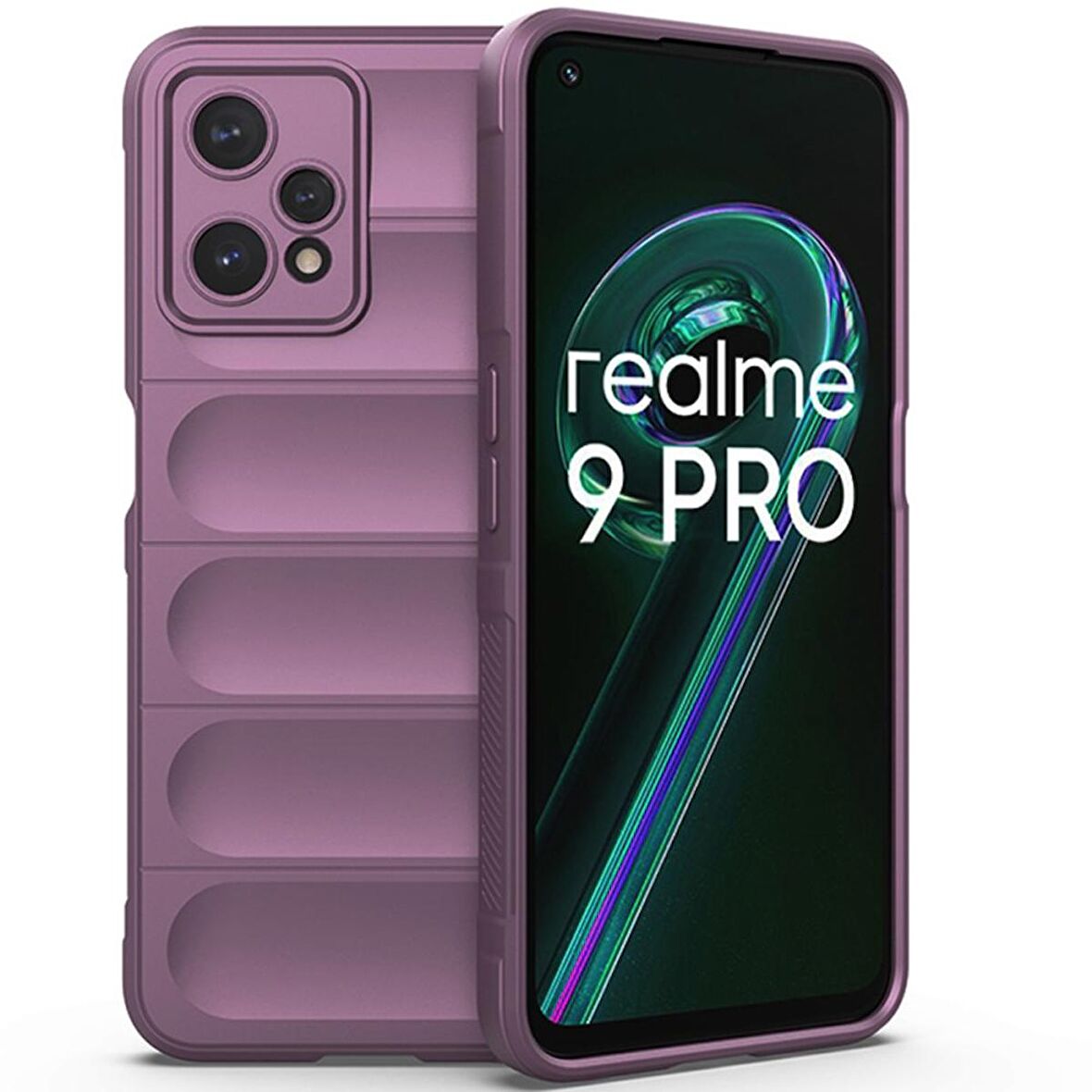 Realme 9 Pro 5G Kılıf Kamera Korumalı İçi Kadife Yumuşak Silikon Kapak + Ekran Koruma