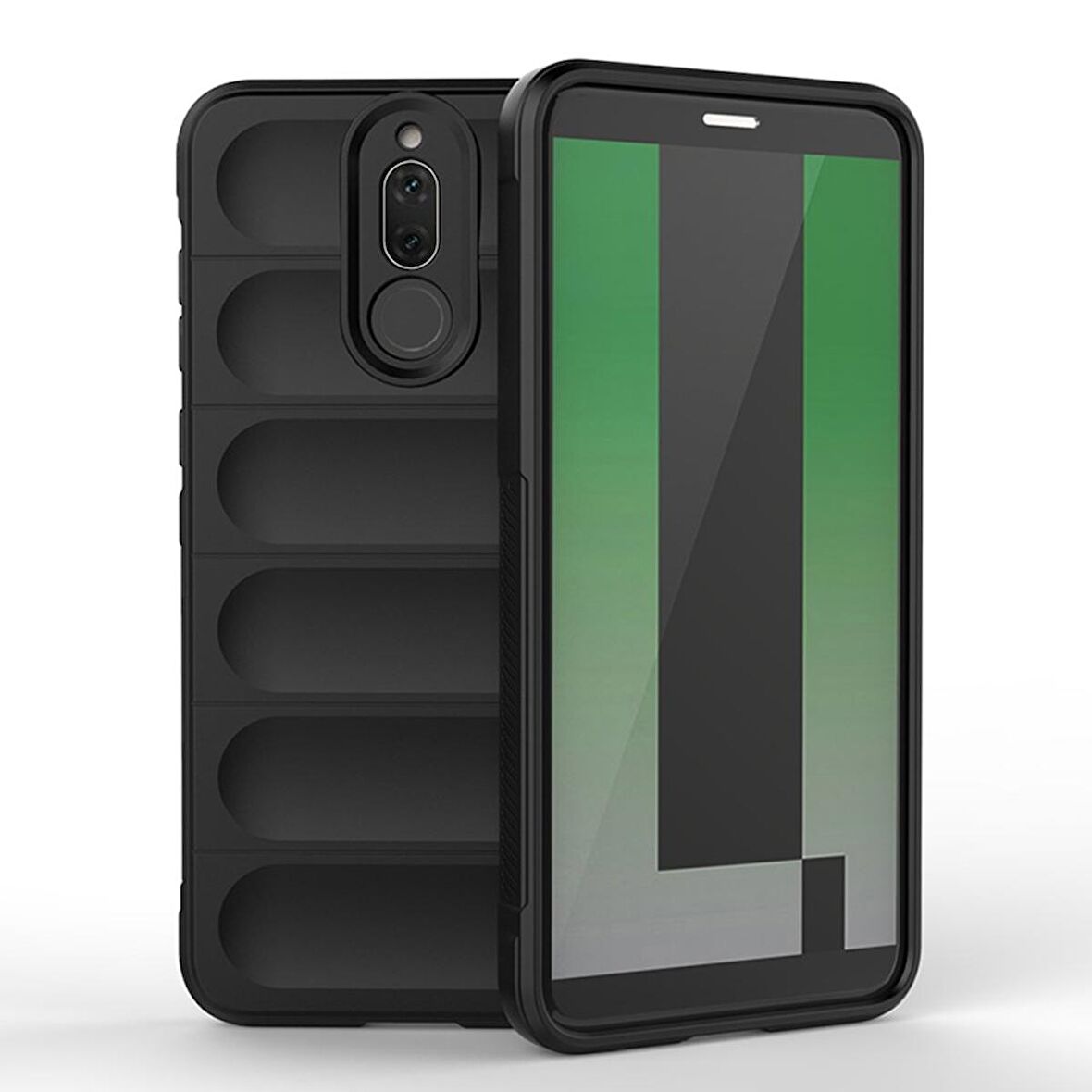 Huawei Mate 10 Lite Kılıf Kamera Korumalı İçi Kadife Yumuşak Silikon Kapak + Ekran Koruma