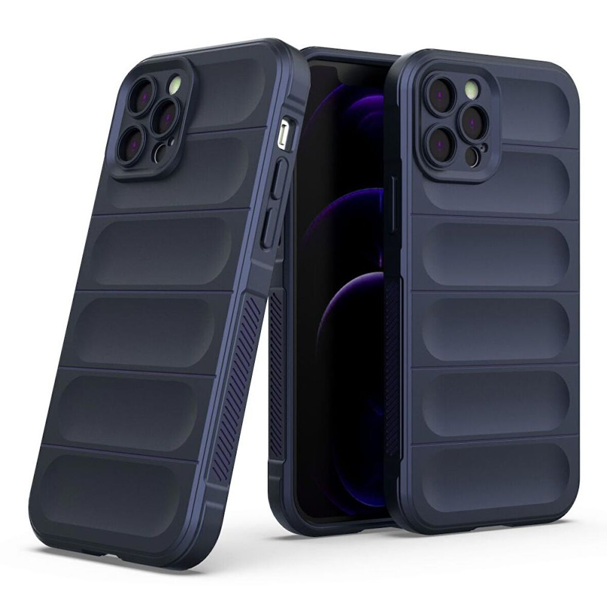 Apple iPhone 15 Pro Max Kılıf Kamera Korumalı İçi Kadife Yumuşak Silikon Kapak + Ekran Koruma