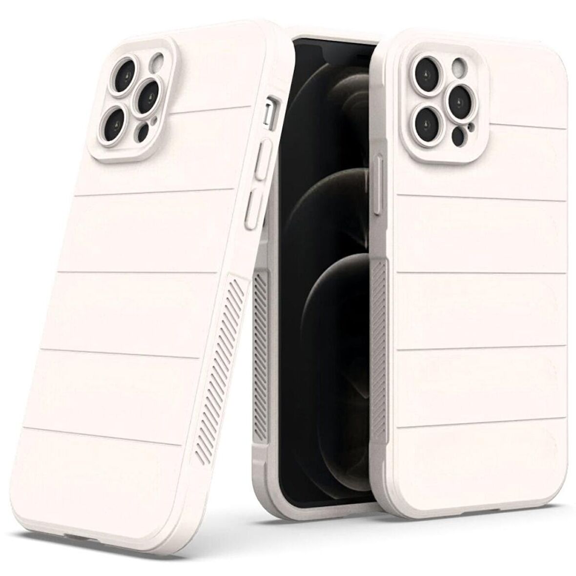 Apple iPhone 11 Pro Kılıf Kamera Korumalı İçi Kadife Yumuşak Silikon Kapak + Ekran Koruma