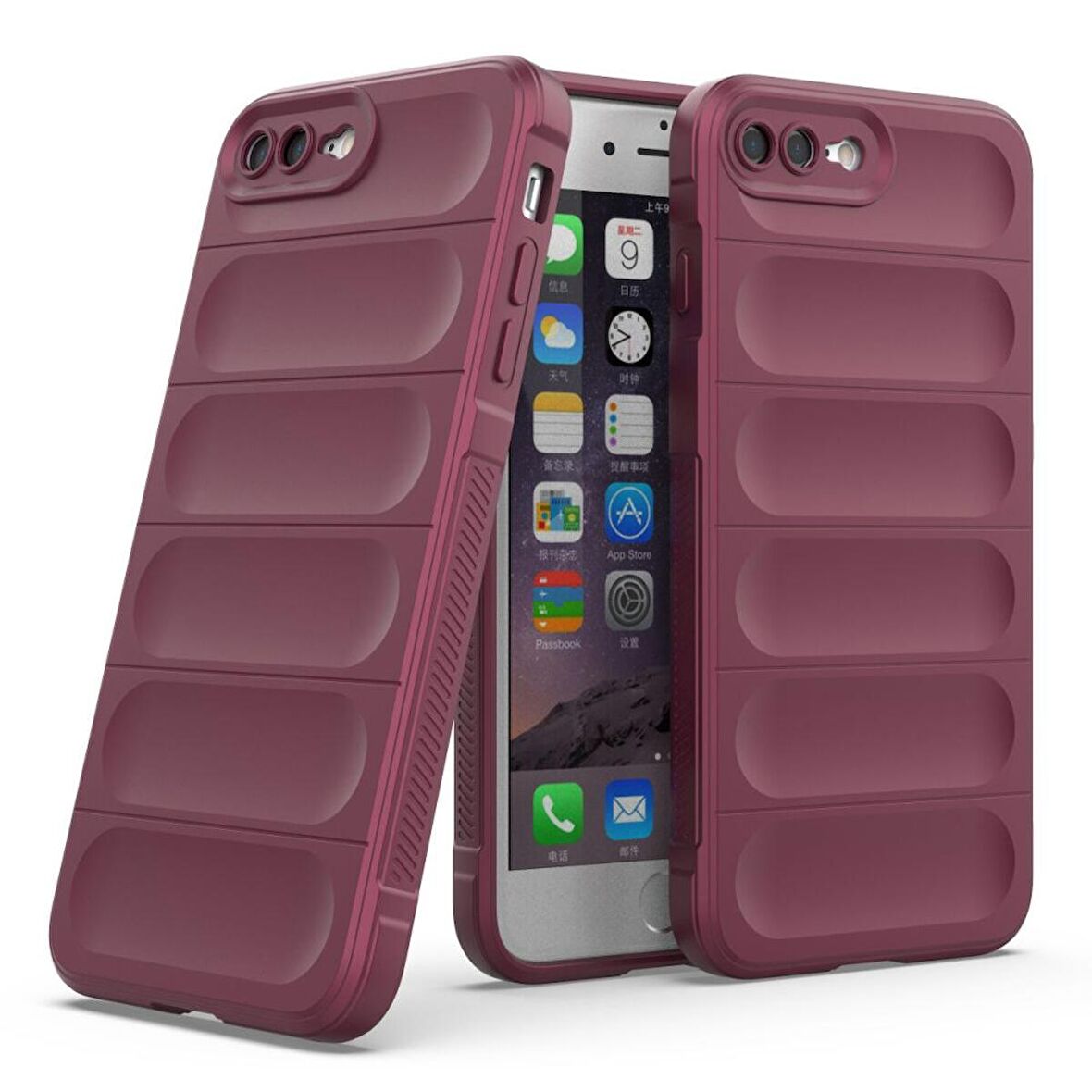 Apple iPhone 7 Plus Kılıf Kamera Korumalı İçi Kadife Yumuşak Silikon Kapak + Ekran Koruma