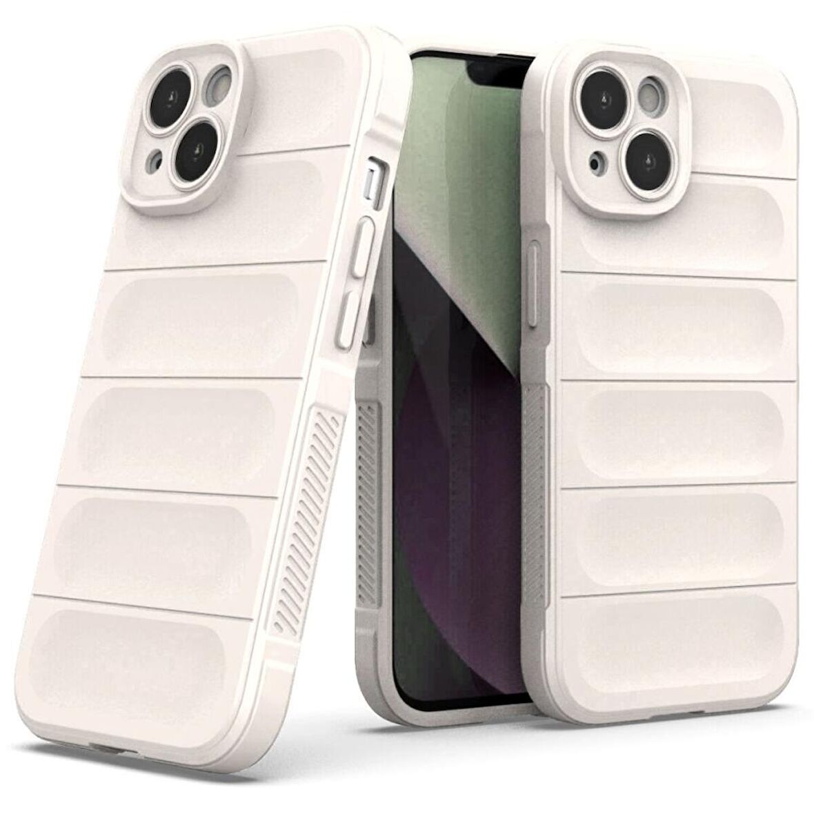 Apple iPhone 13 Kılıf Kamera Korumalı İçi Kadife Yumuşak Silikon Kapak + Ekran Koruma