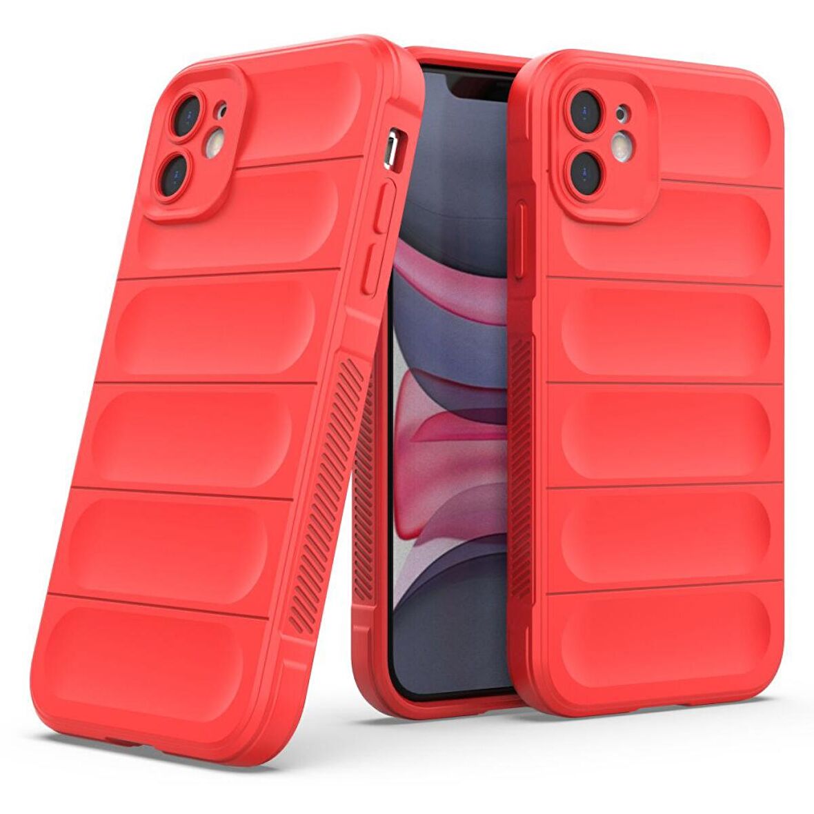 Apple iPhone 11 Kılıf Kamera Korumalı İçi Kadife Yumuşak Silikon Kapak + Ekran Koruma