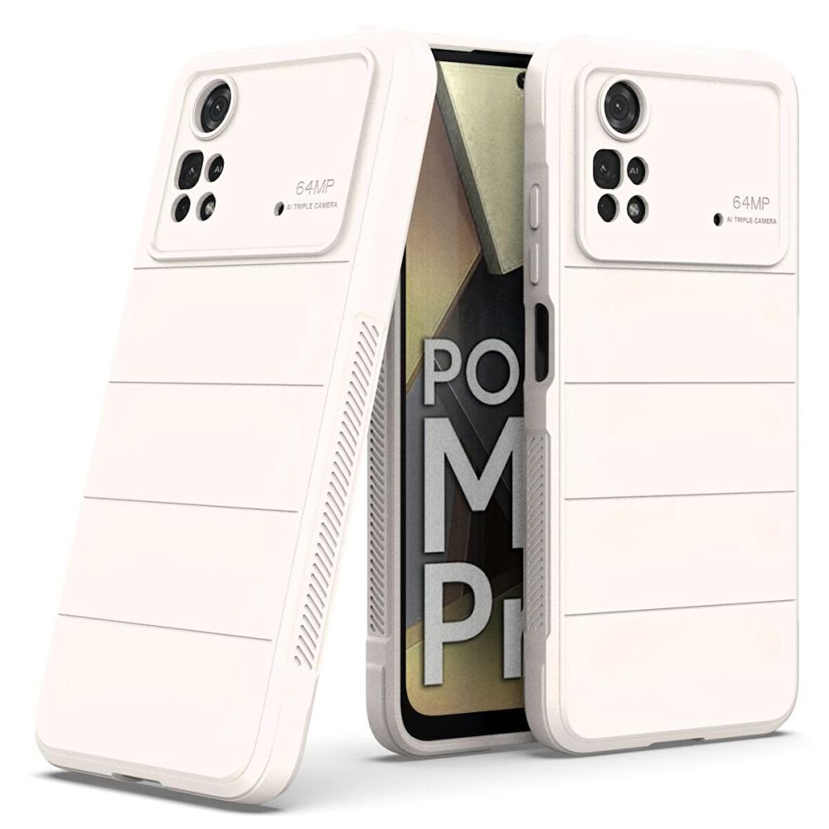 Xiaomi Poco M4 Pro 4G Kılıf Kamera Korumalı İçi Kadife Yumuşak Silikon Kapak + Ekran Koruma