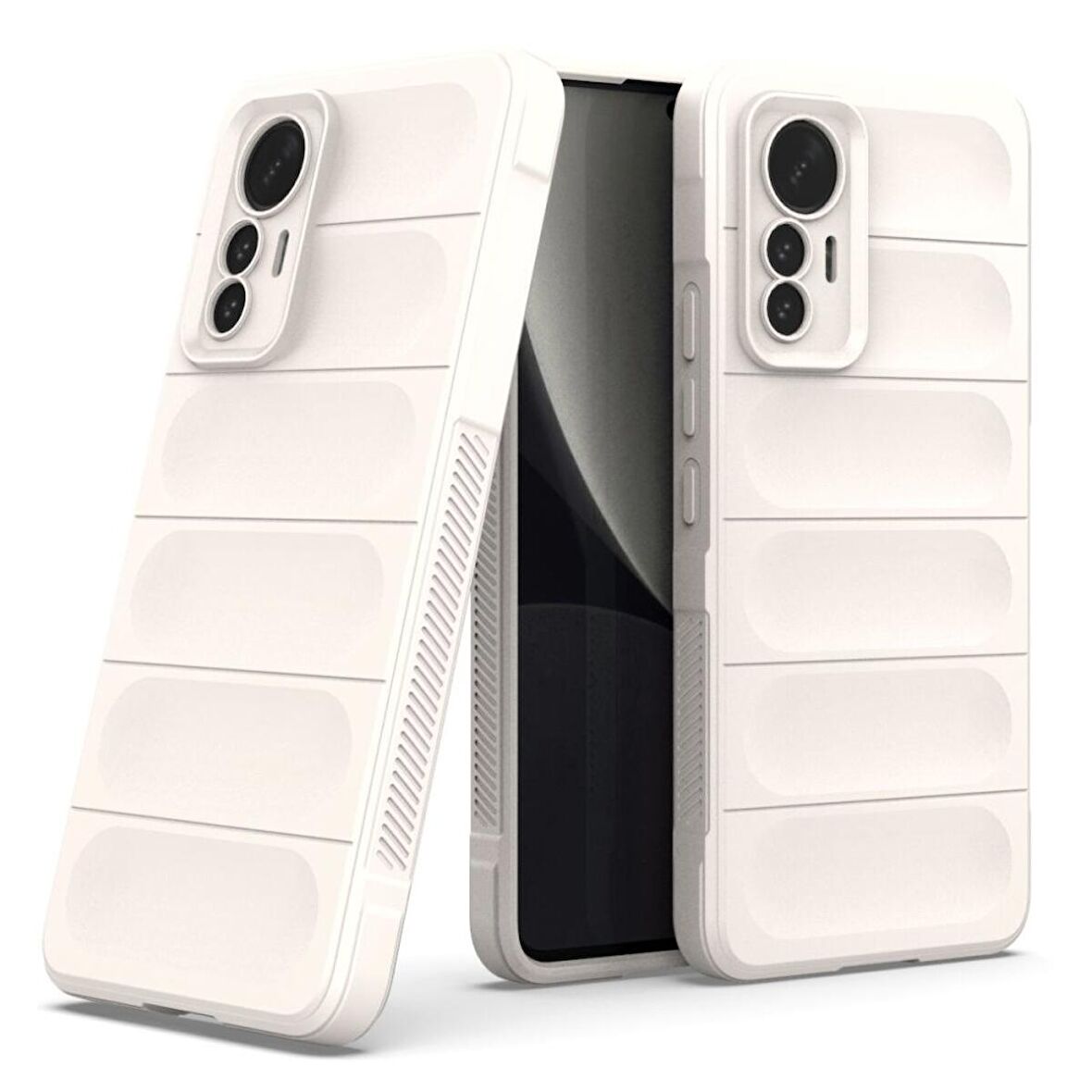 Xiaomi Mi 12 Lite Kılıf Kamera Korumalı İçi Kadife Yumuşak Silikon Kapak + Ekran Koruma