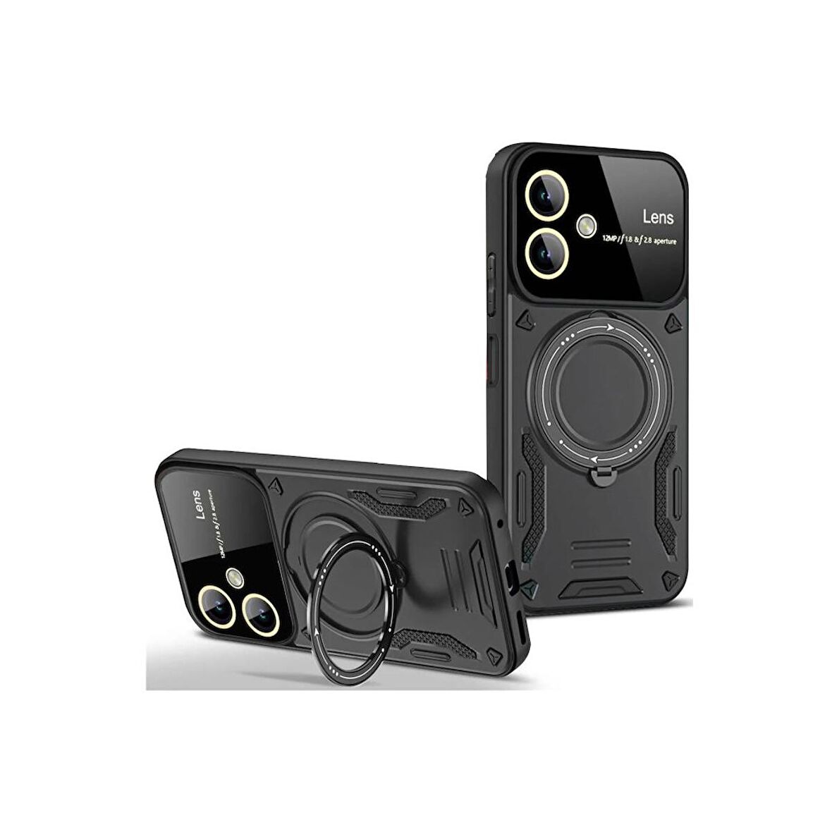 Samsung Galaxy A05 Kılıf Joy Lens Korumalı Standlı Şık Tasarım Kapak + Ekran Koruma