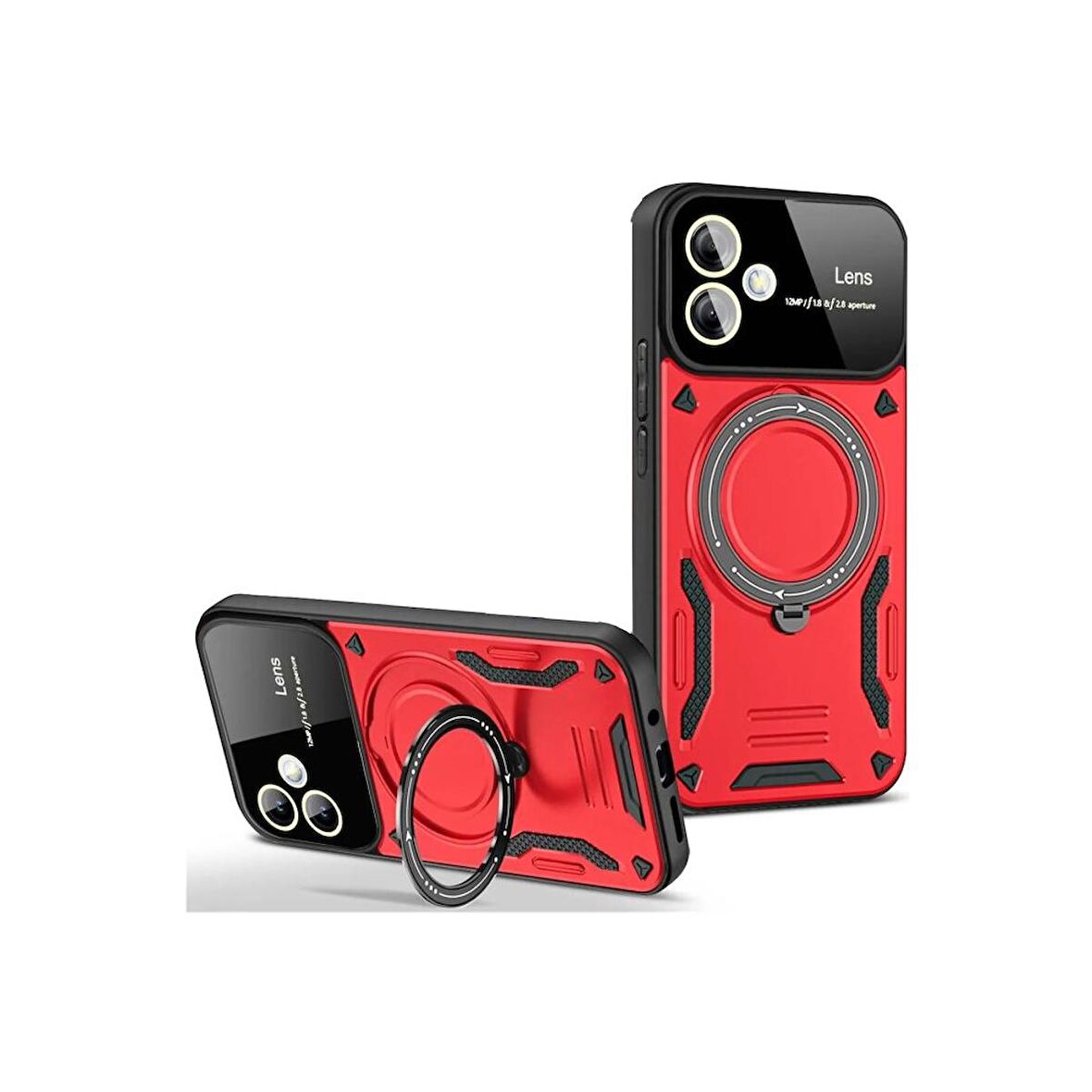 Samsung Galaxy A05 Kılıf Joy Lens Korumalı Standlı Şık Tasarım Kapak + Ekran Koruma