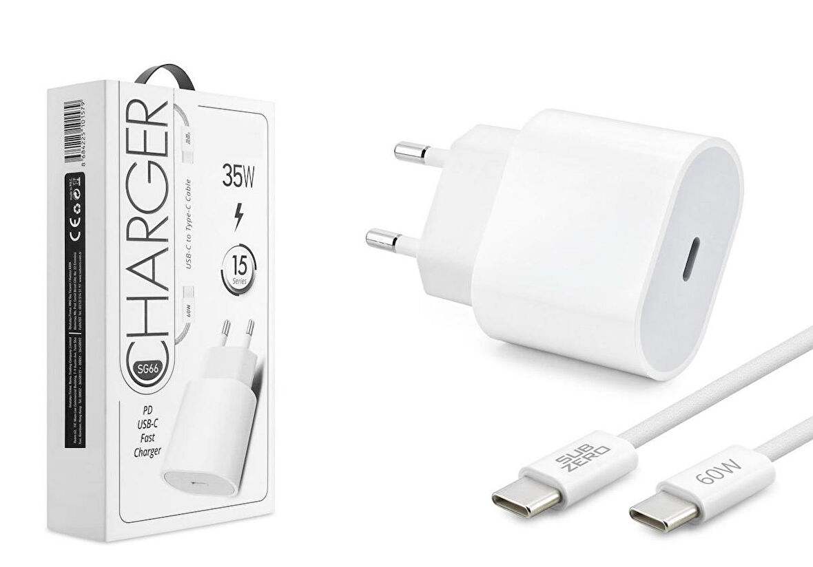 Casper VIA E4 Uyumlu SG66 35W Pd Type-C to Type-C Hızlı Şarj Aleti