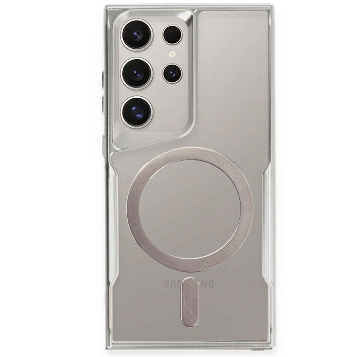 Samsung Galaxy S23 Ultra Kılıf Boyi Magsafe Silikon Kapak + Ekran Koruma + Kablo Koruma
