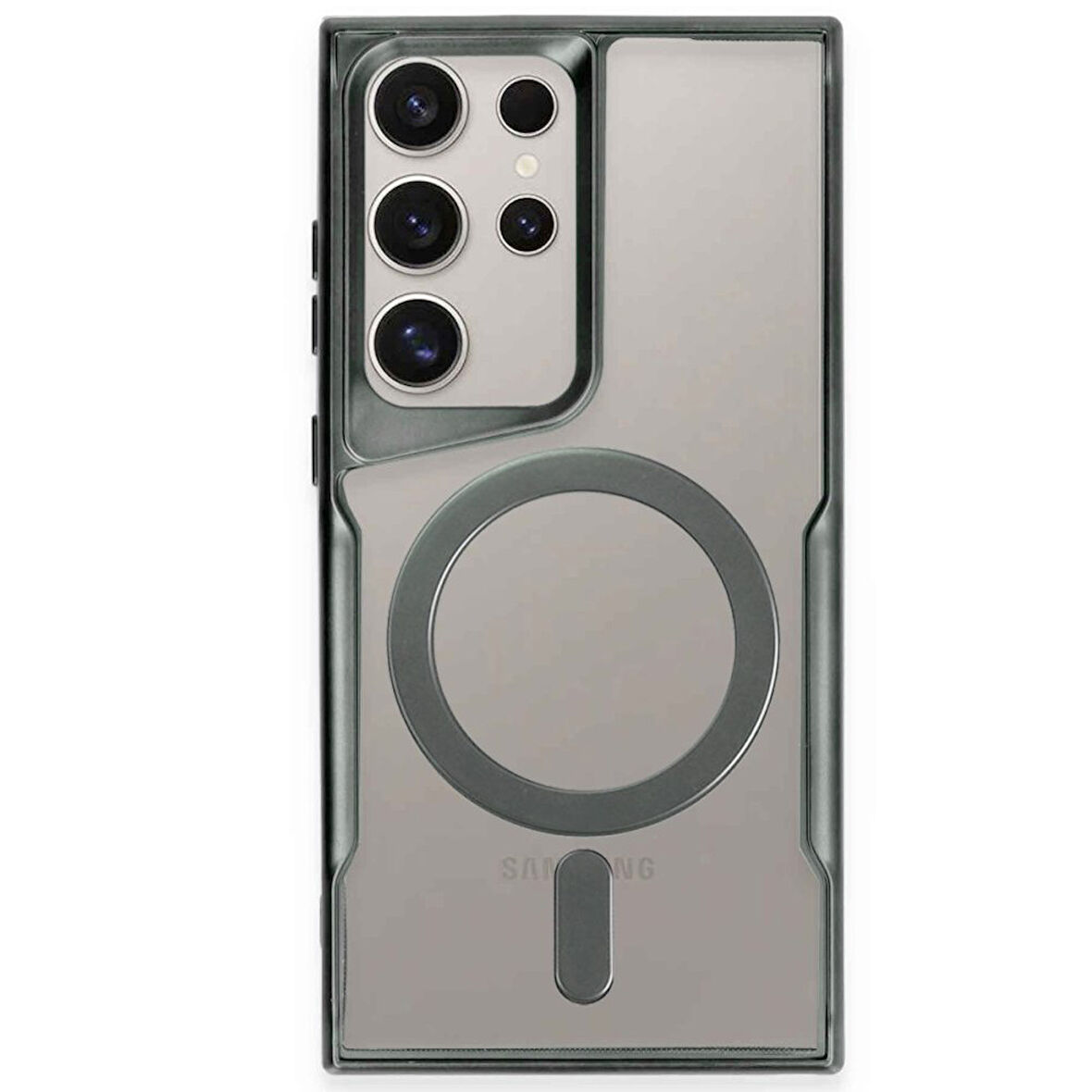 Samsung Galaxy S24 Ultra Kılıf Boyi Magsafe Silikon Kapak + Ekran Koruma + Kablo Koruma