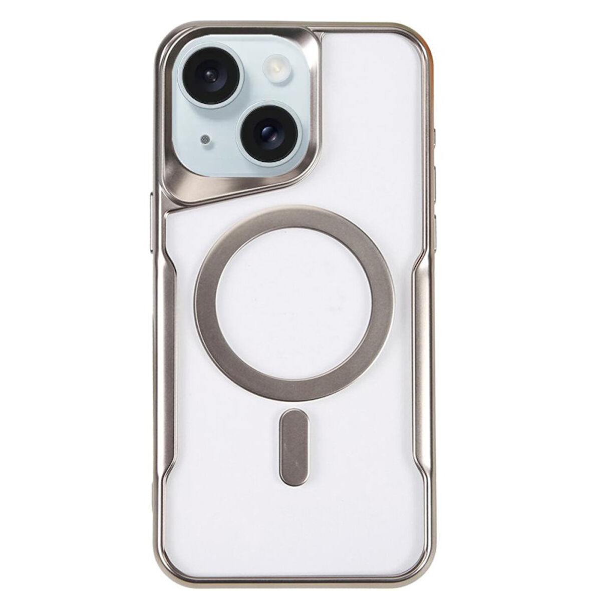 Apple İphone 15 Plus Kılıf Boyi Magsafe Silikon Kapak + Ekran Koruma + Kablo Koruma