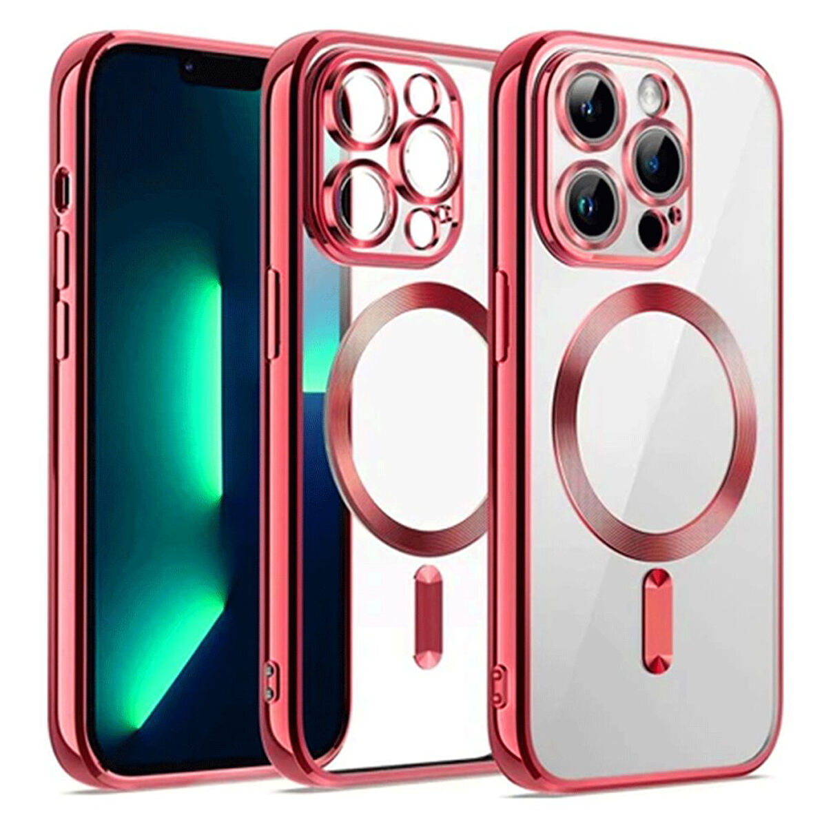 Apple İphone 12 Pro Kılıf Kross Magneticsafe Kapak + Ekran koruma + Kablo Koruma 