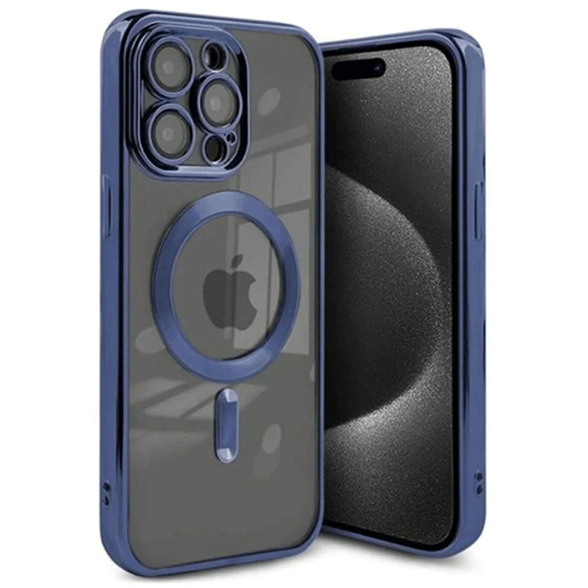 Apple İphone 15 Pro Kılıf Kross Magneticsafe Kapak + Ekran koruma + Kablo Koruma 