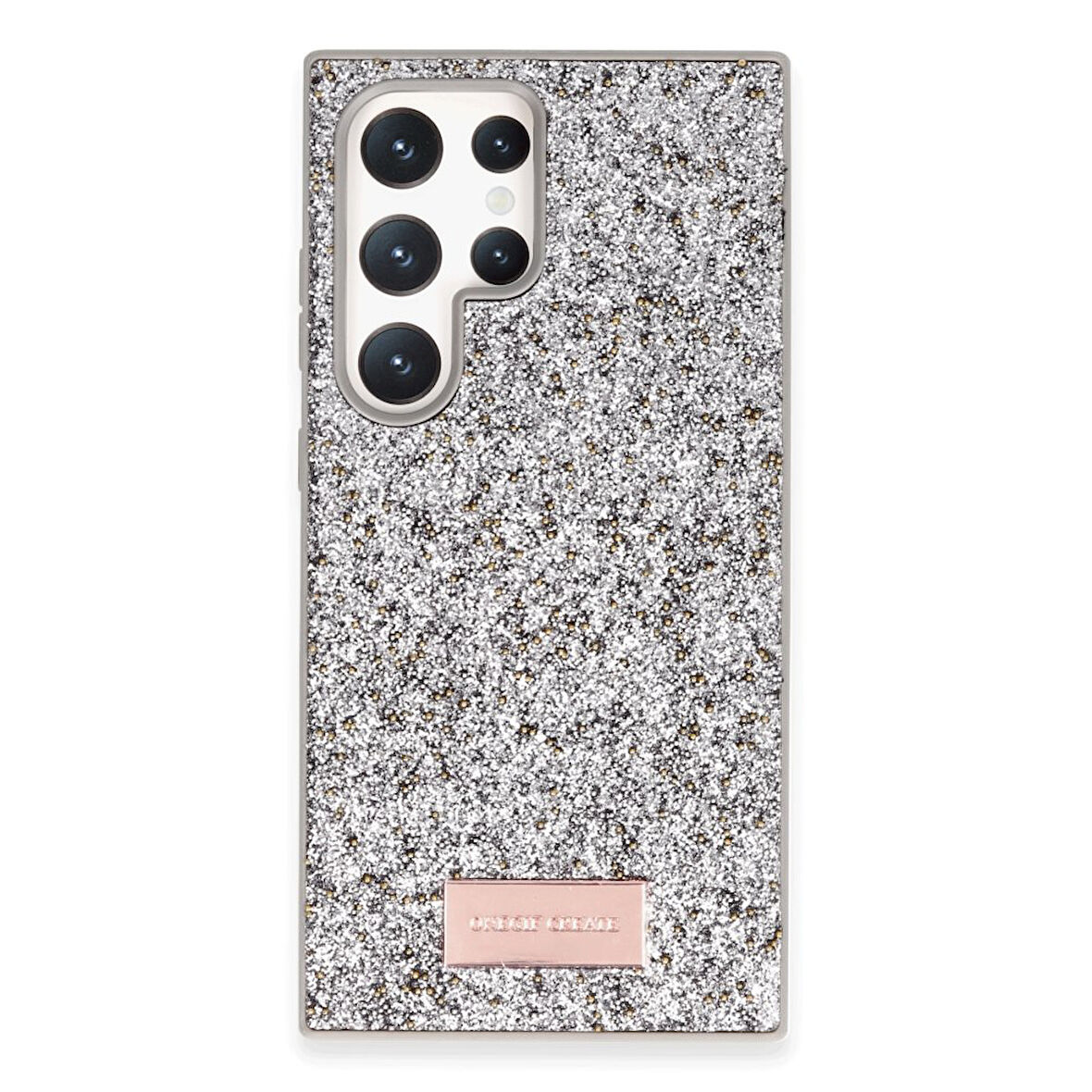 Samsung Galaxy S23 Ultra Kılıf Bright Zarif Boncuk İşlemeli Tasarım Simli Kapak