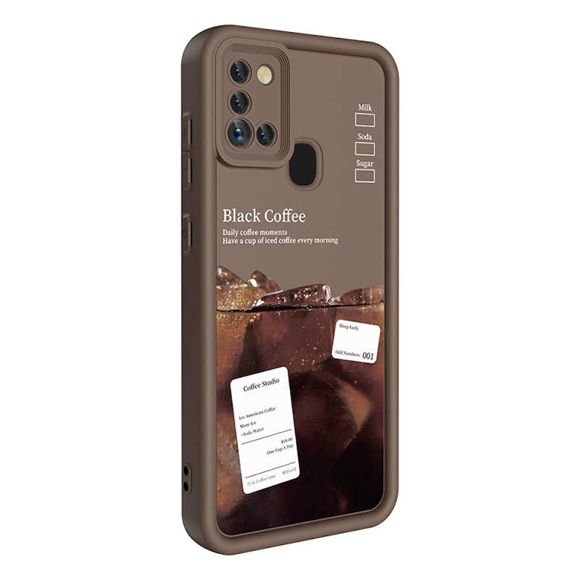 Samsung Galaxy A21S Kılıf Kamera Korumalı Baskılı Arka Yüzey Klas Silikon Kapak + Ekran Koruma