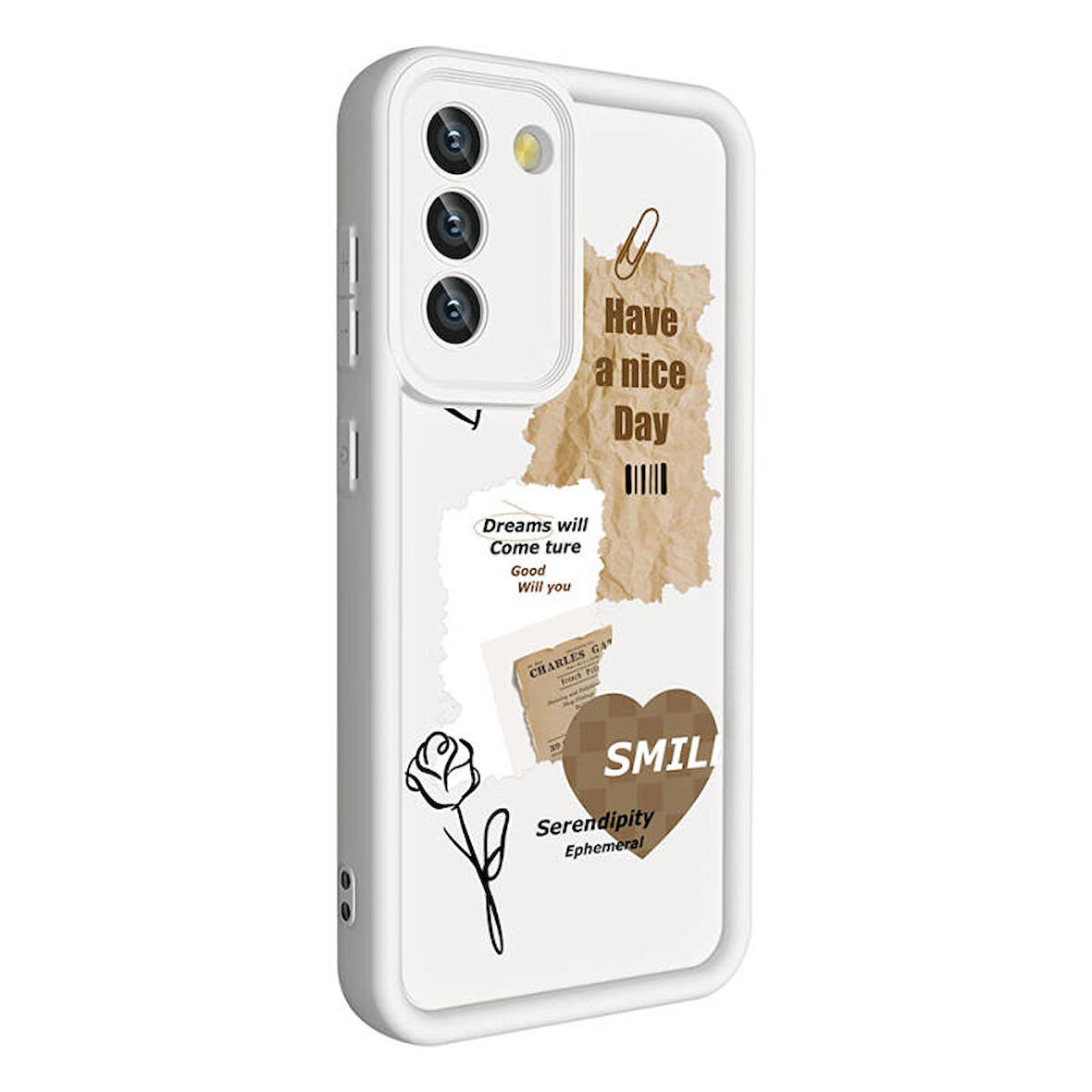 Samsung Galaxy S21 FE Kılıf Kamera Korumalı Baskılı Arka Yüzey Klas Silikon Kapak + Ekran Koruma