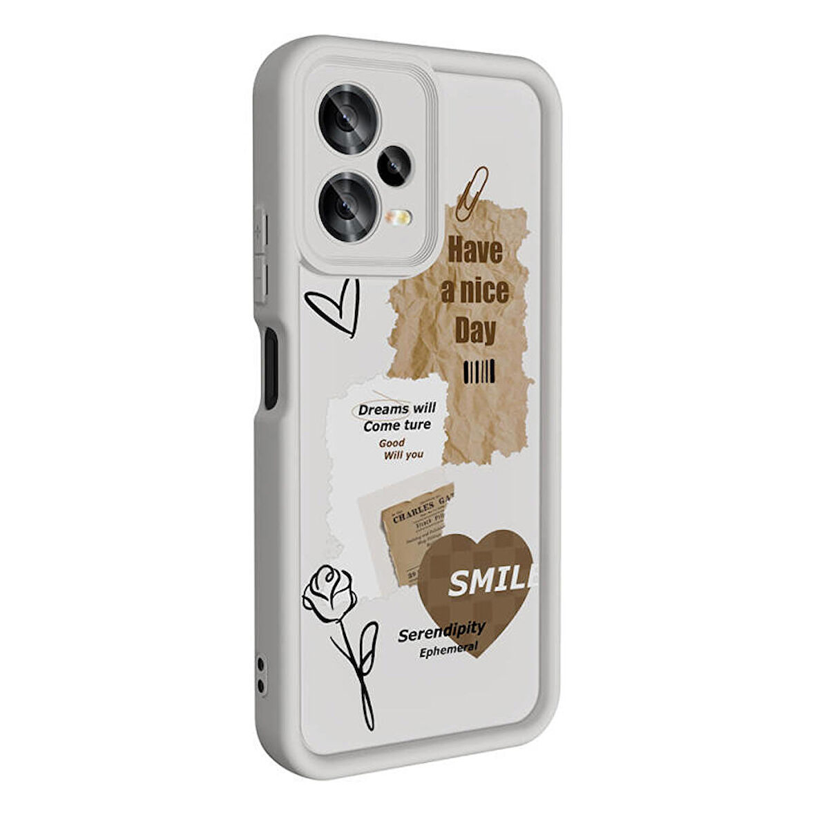 Xiaomi Redmi Note 12 5G Kılıf Kamera Korumalı Baskılı Arka Yüzey Klas Silikon Kapak + Ekran Koruma