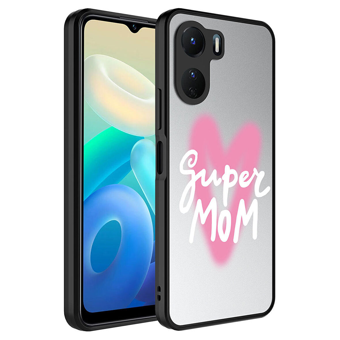 Vivo Y16 Kılıf Aynalı Desenli Kamera Korumalı Parlak Mirror Kapak