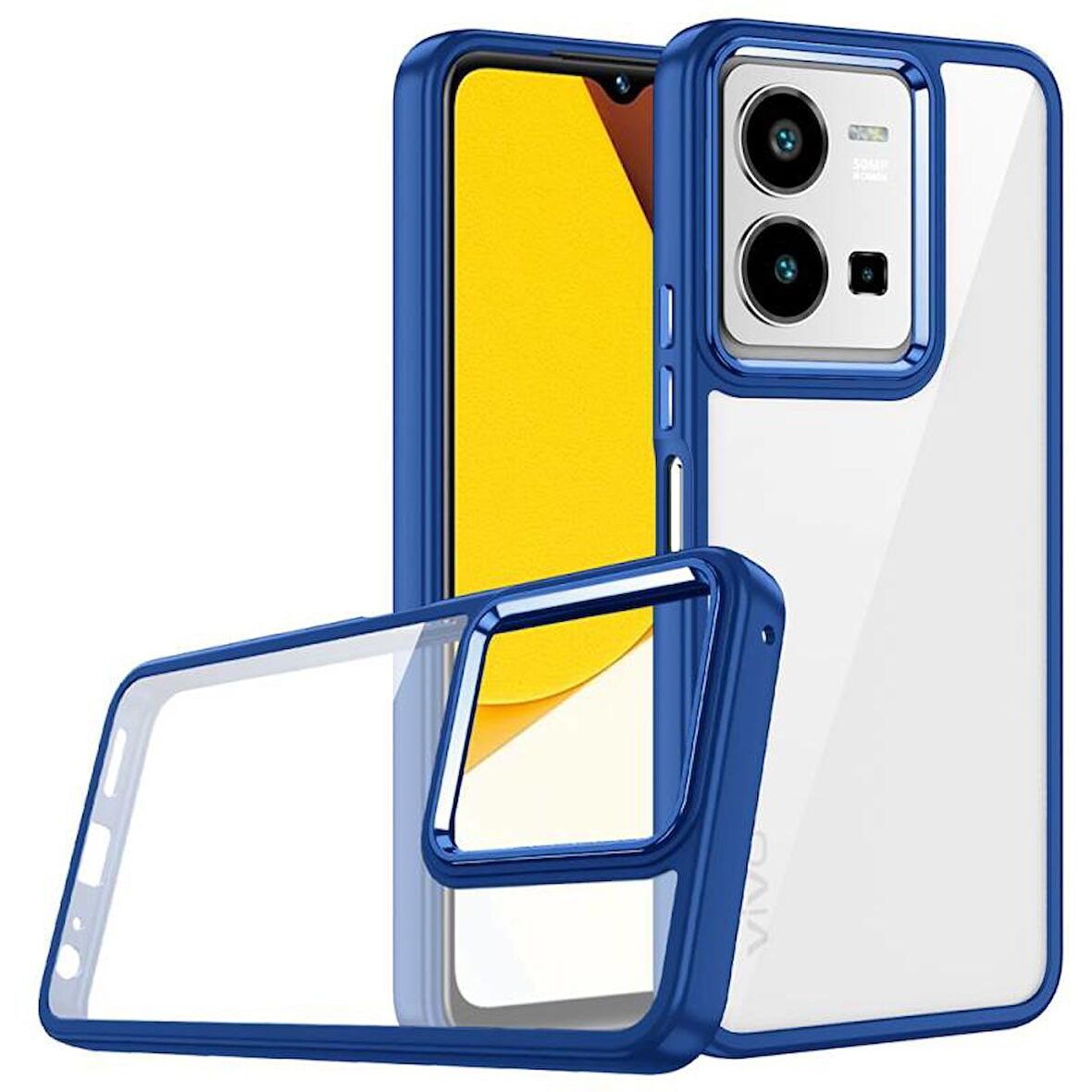 Vivo Y35 Kılıf Buton Ve Kamera Korumalı Flora Silikon Kapak